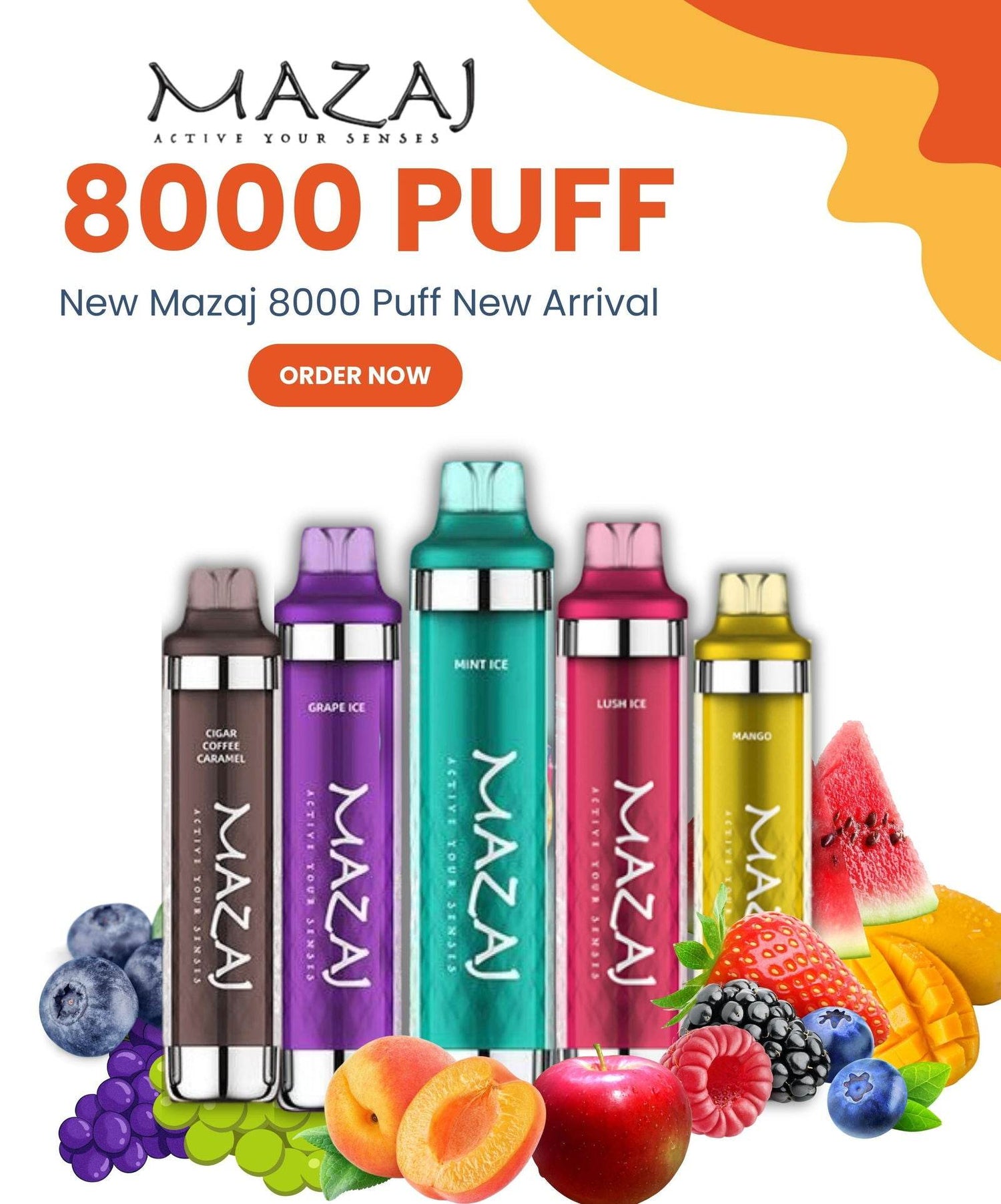 Mazaj 8000 Puff Disposable Vape - Riyadh Vape Shop