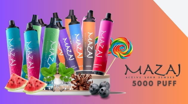 Mazaj 5000 Puff Disposable Vape فيب مزاج - Riyadh Vape Shop -  - Mazaj 5000 Puff Disposable Vape فيب مزاج - Riyadh Vape Shop 