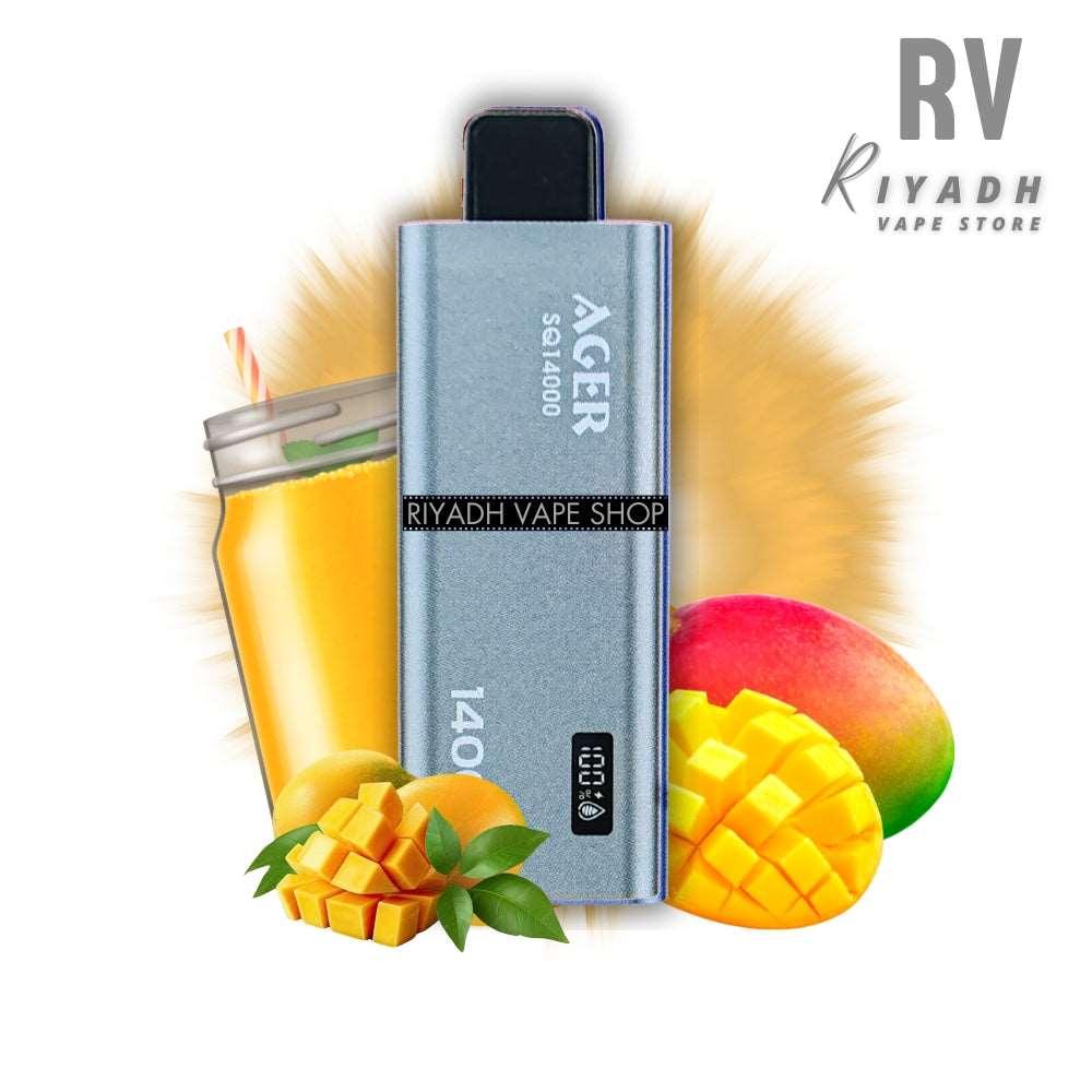 AGER SQ 14000 Puff Disposable Vape - Double Mango - Riyadh Vape Shop 