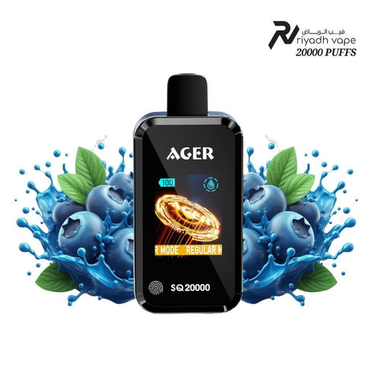 AGER SQ 20000 Puffs Disposable Vape - Blueberry - Riyadh Vape Shop