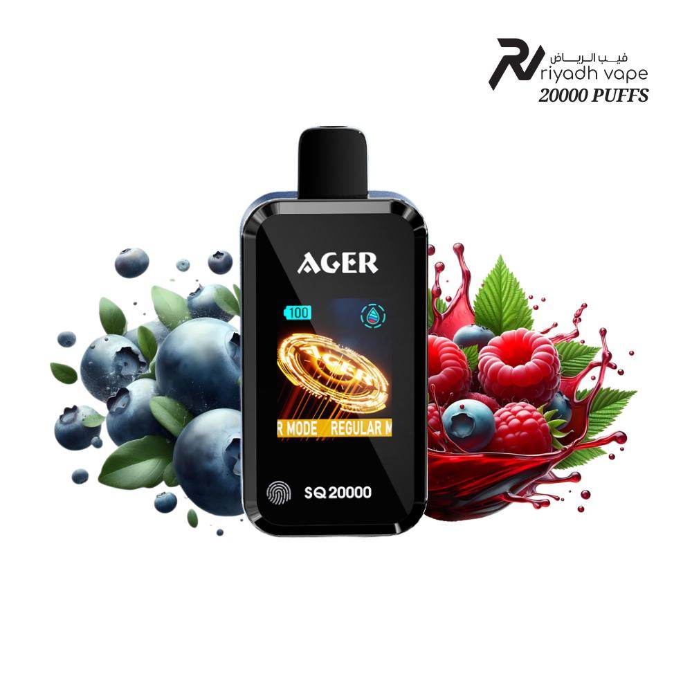 AGER SQ 20000 Puffs Disposable Vape - Blueberry Raspberry - Riyadh Vape Shop