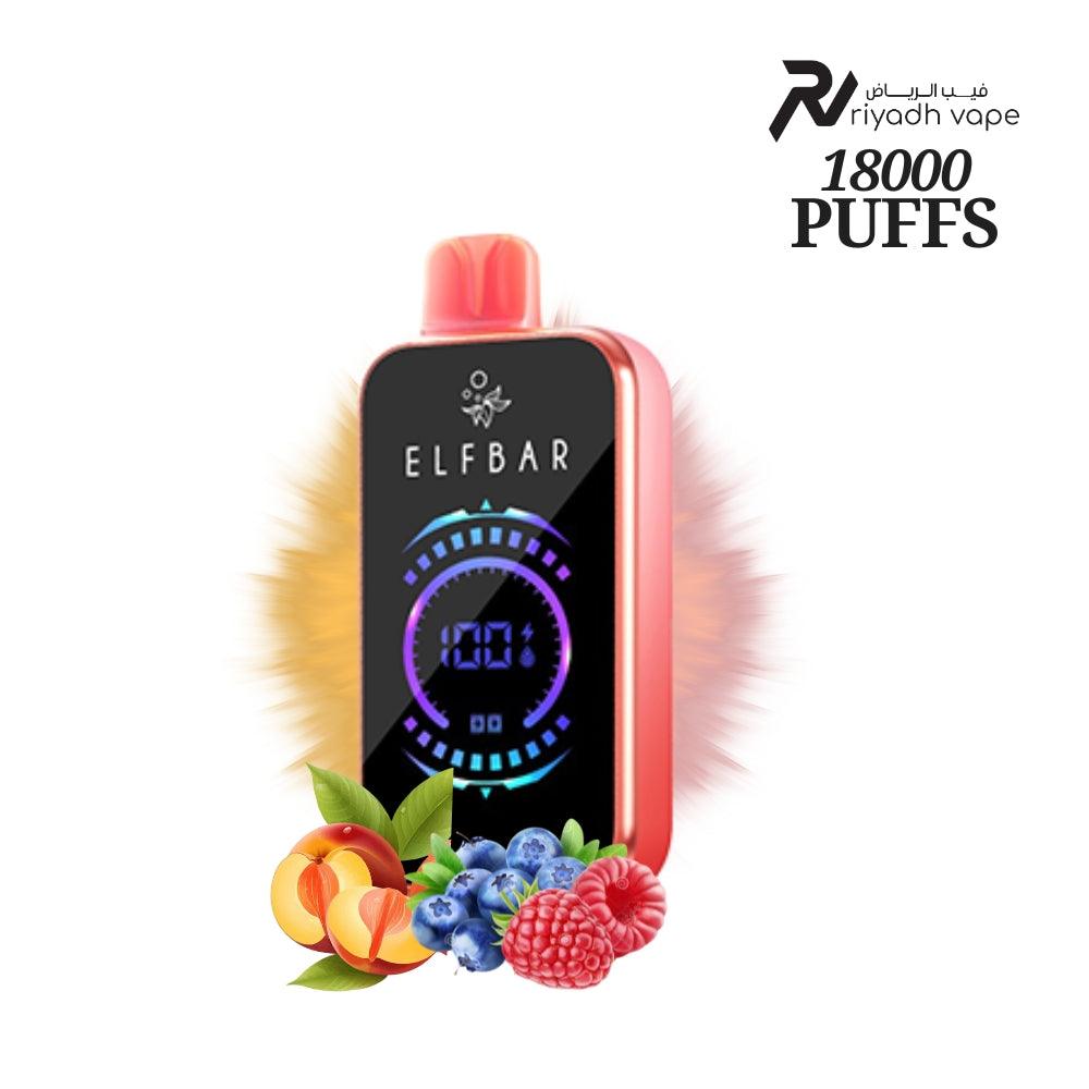 ElfBar FS18000 Puffs Disposable Vape - Peach Berry - Riyadh Vape Shop 