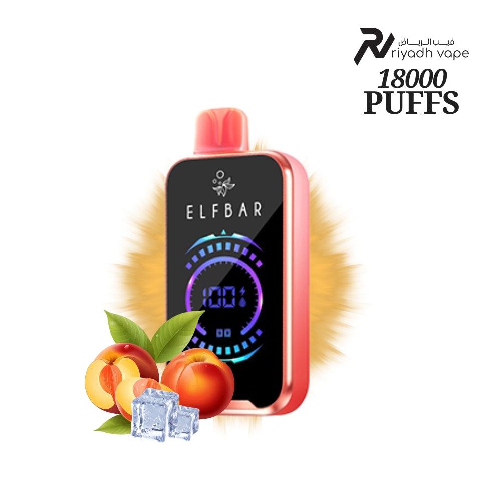 ElfBar FS18000 Puffs Disposable Vape - Peach Ice - Riyadh Vape Shop 