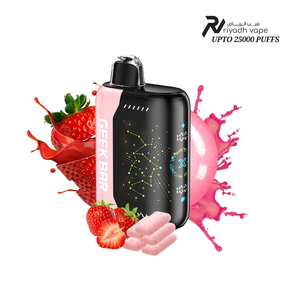 GEEK BAR PULSE X 25,000 Puffs Disposable - Strawberry Bubblegum - Riyadh Vape Shop