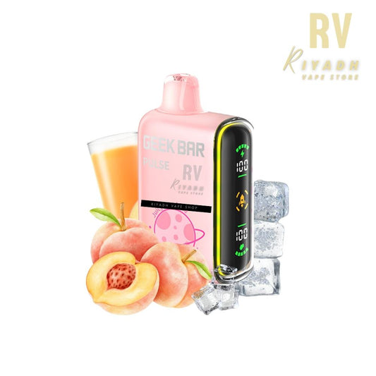 Geek Bar Pulse 15000 Puffs Disposable Vape - Peach Ice - Riyadh Vape Shop 