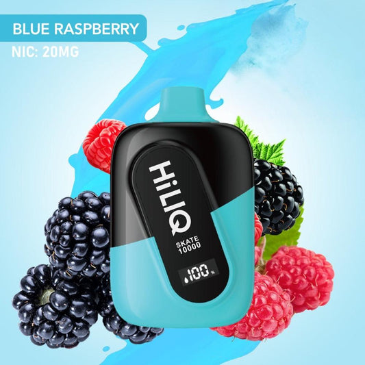 HiLIQ Skate 10000 Puff Disposable Vape - Blue Raspberry 20 MG - Riyadh Vape Shop 