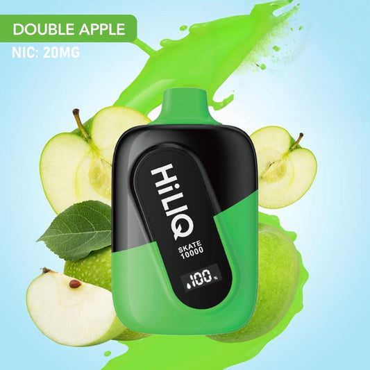 HiLIQ Skate 10000 Puff Disposable Vape - Double Apple 20 MG - Riyadh Vape Shop 