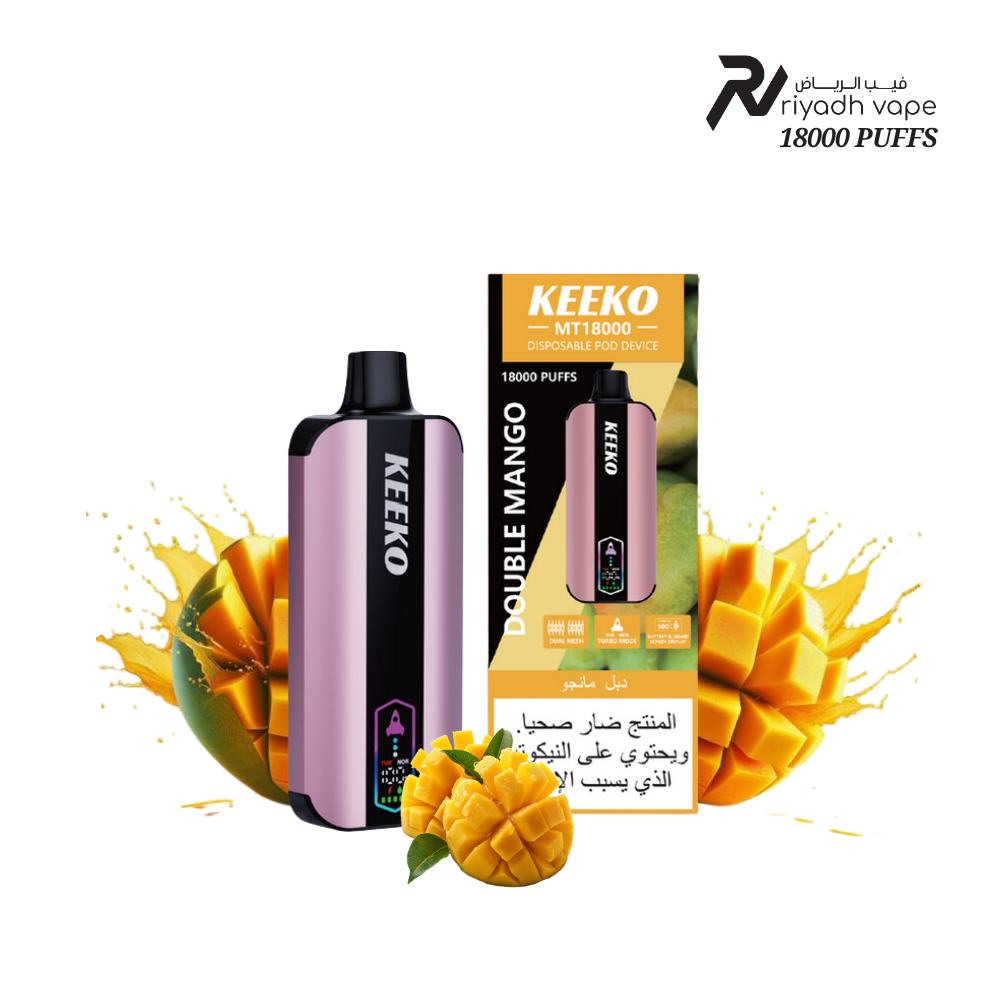 Keeko MT18000 Puffs Disposable Vape - Double Mango - Riyadh Vape Shop