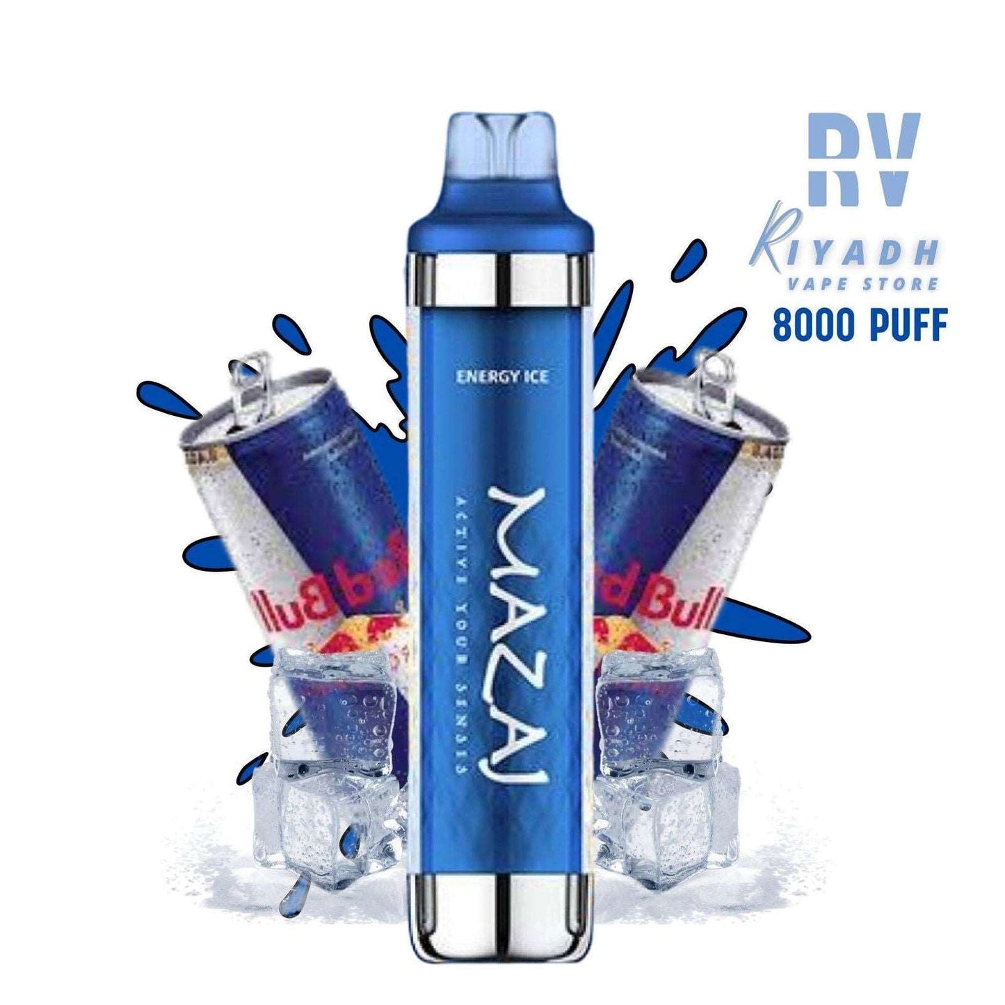 MAZAJ 8000 Puff Disposable Vape – Energy Ice - Vape Riyadh - Riyadh Vape Shop 