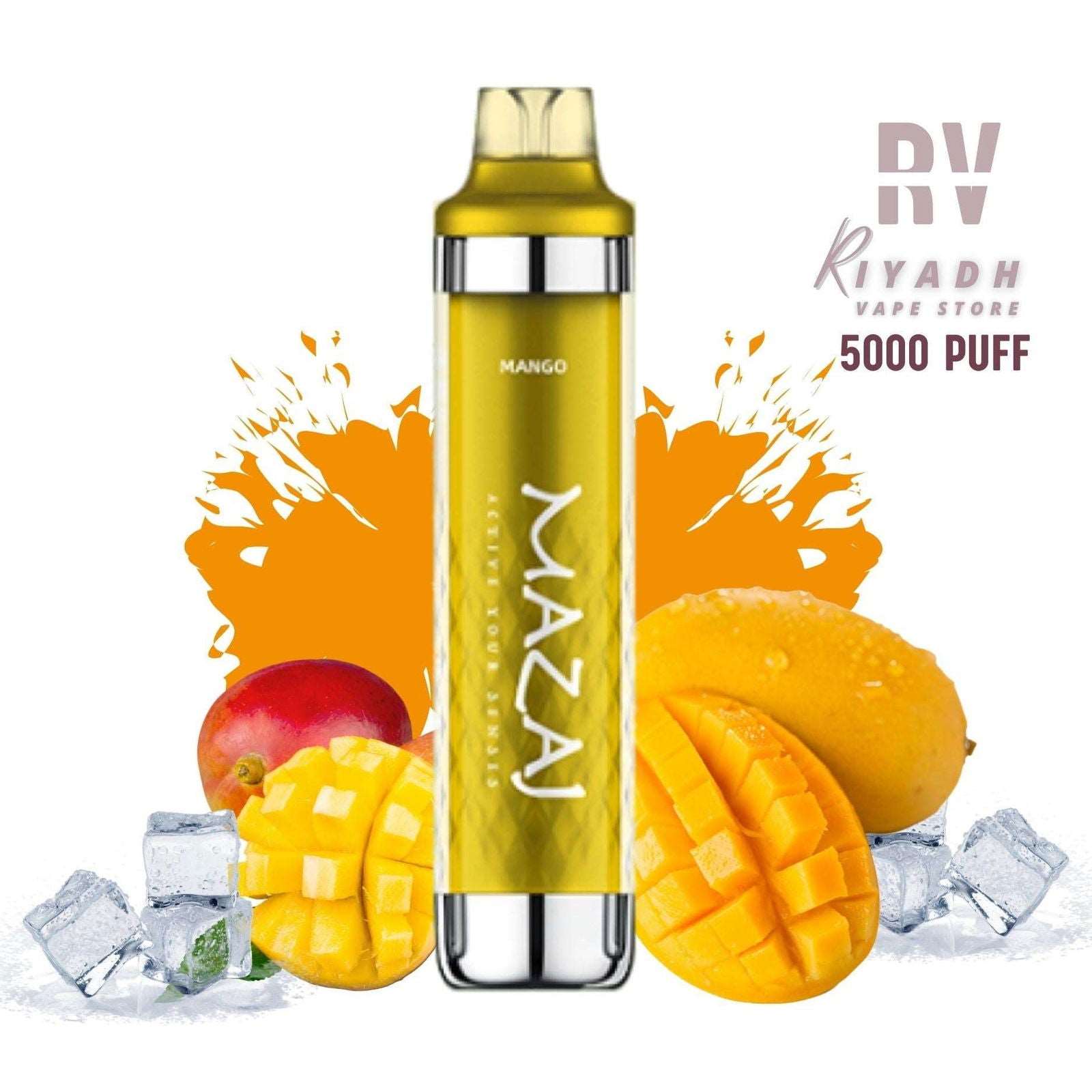 MAZAJ 8000 Puff Disposable Vape – Mango Ice - Vape Riyadh - Riyadh Vape Shop 