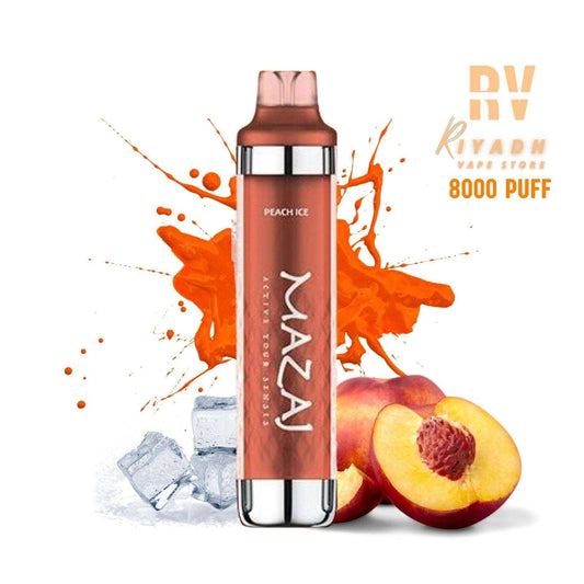 MAZAJ 8000 Puff Disposable Vape – Peach Ice - Vape Riyadh - Riyadh Vape Shop 