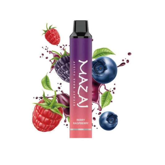 MAZAJ – Berry Raspberry Disposable E-Cig (3000 puff) 50mg - Saudi Riyadh Vape Shop - Riyadh Vape Shop 