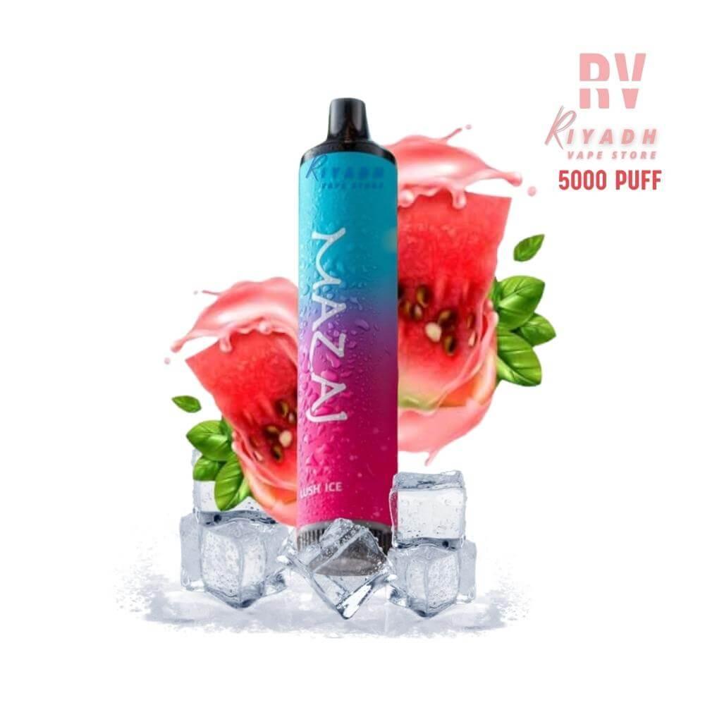 MAZAJ Demon 5000 Puff Disposable Vape – Watermelon Lush Ice - Vape Riyadh - Riyadh Vape Shop 