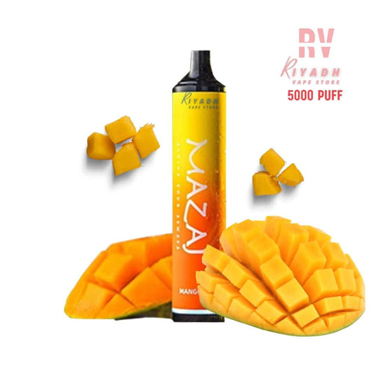 MAZAJ Demon 5000 Puff – Mango Disposable Vape - Vape Riyadh - Riyadh Vape Shop 