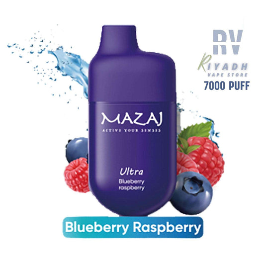 MAZAJ Ultra 7000 Puff Disposable Vape – Blueberry Raspberry  - Vape Riyadh - Riyadh Vape Shop 