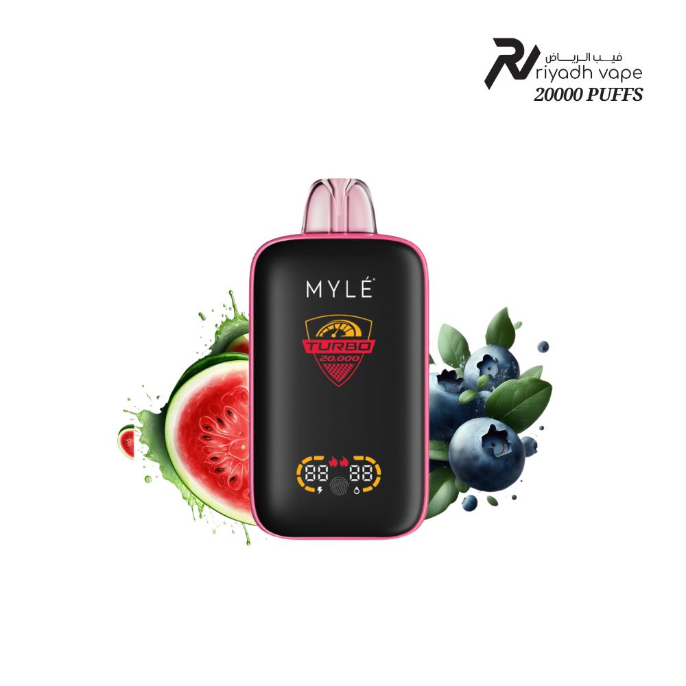 MYLE Turbo 20000 Disposable Vape - Blueberry Watermelon - Riyadh Vape Shop