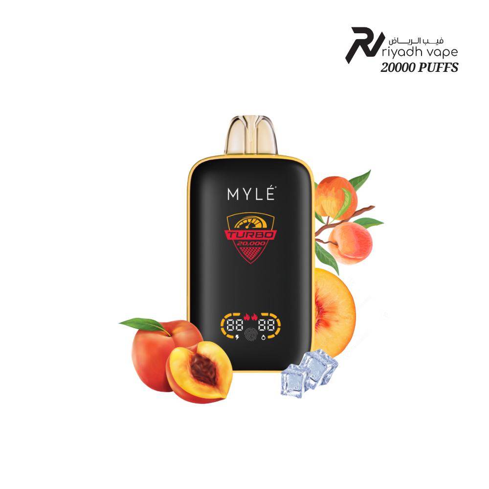 MYLE Turbo 20000 Disposable Vape - Frozen Peach - Riyadh Vape Shop