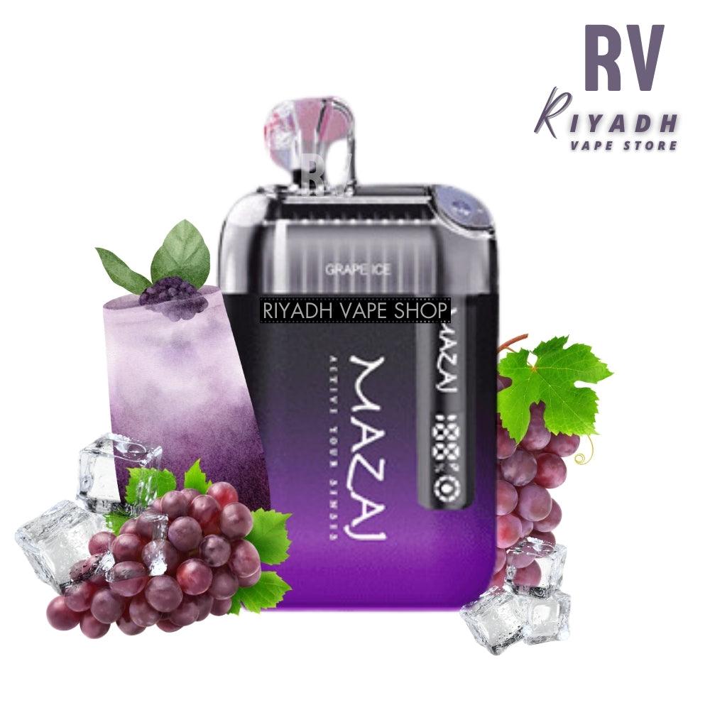 Mazaj Infinity X 9000 Puffs Disposable Vape - Grape Ice - Riyadh Vape Shop 