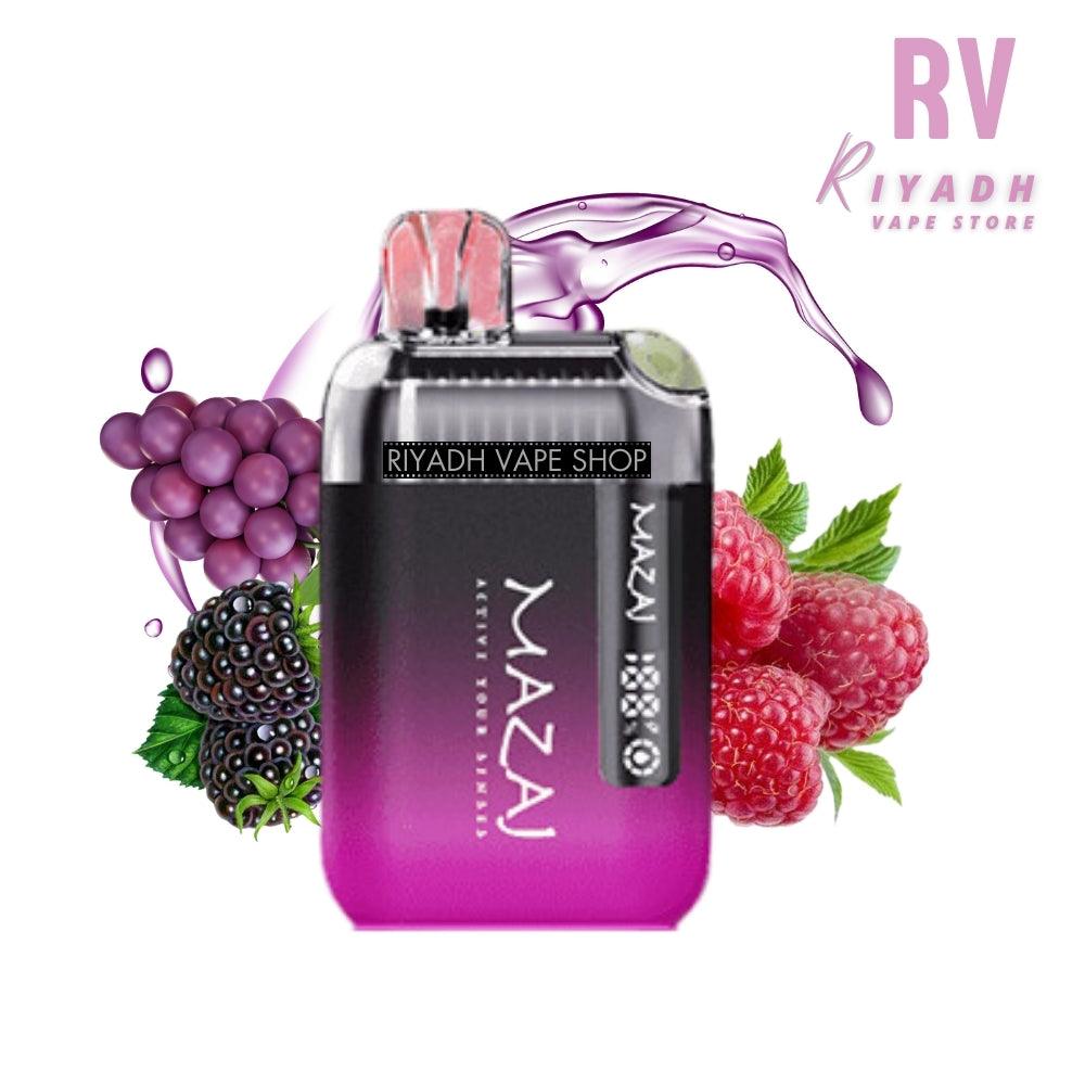 Mazaj Infinity X 9000 Puffs Disposable Vape - Grape Raspberry - Riyadh Vape Shop 