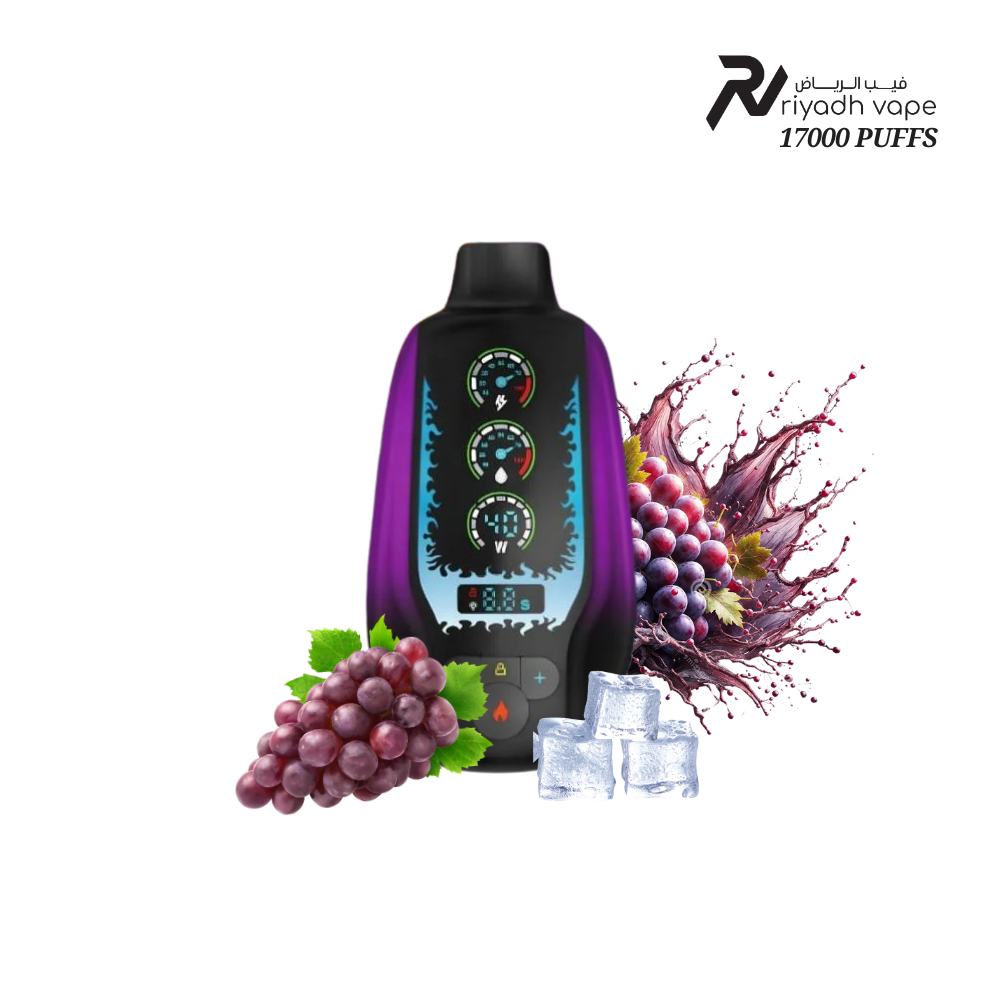 Mazaj SS 20000 Puffs Disposable Vape  Grape Ice Buy Mazaj Vape In Riyadh 