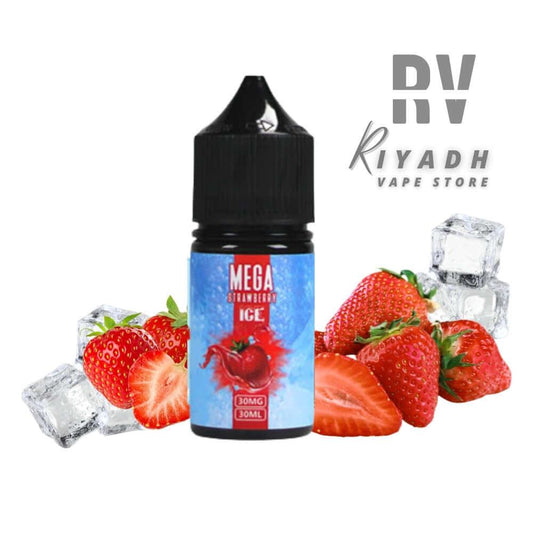 Mega Strawberry Ice Salt Nic  E-Liquid Vape Juice 25MG & 50MG - Riyadh Vape Shop - Riyadh Vape Shop 