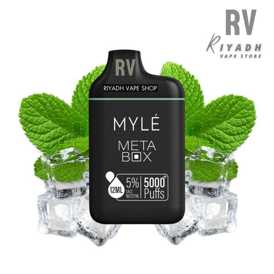 Myle Meta Box Mint Ice 5000 Puff Disposable Vape in Riyadh - Vape Riyadh - Riyadh Vape Shop 