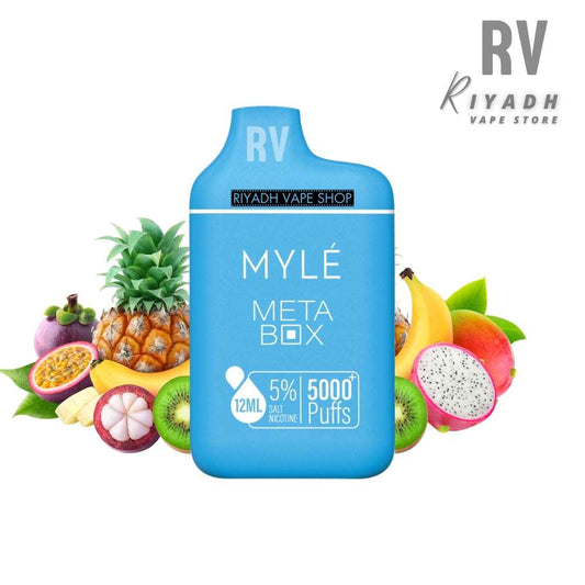 Myle Meta Box Tropical Fruit Ice 5000 Puff Disposable Vape in Riyadh - Vape Riyadh - Riyadh Vape Shop 