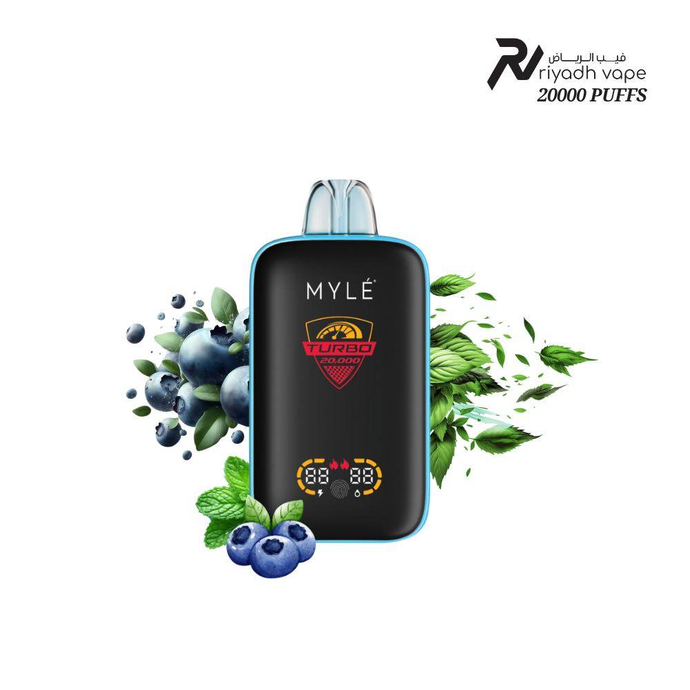 MYLE Turbo 20000 Disposable Vape - Blue Mint - Riyadh Vape Shop