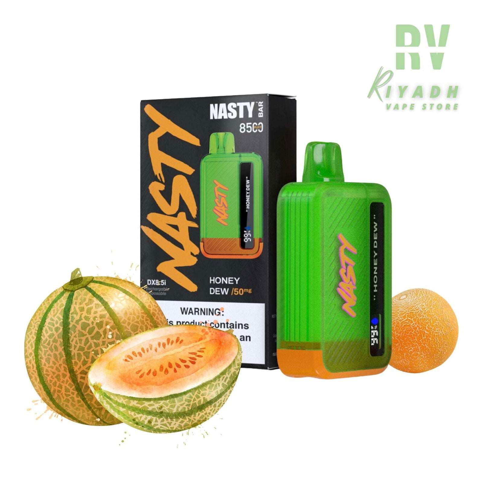 Nasty Bar 8500 puffs Honey Dew Disposable Vape - Vape Riyadh - Riyadh Vape Shop 