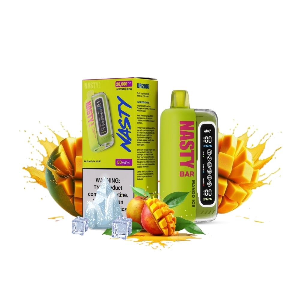 Nasty Bar Disposable Vape 20000 Puffs DR20Ki - Mango ice - Riyadh Vape Shop