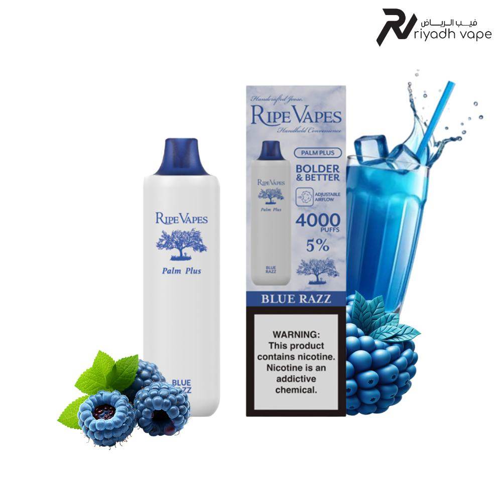 RipeVape Palm Plus 4000 Puff Disposable Vape - Blue Raspberry - Riyadh Vape Shop