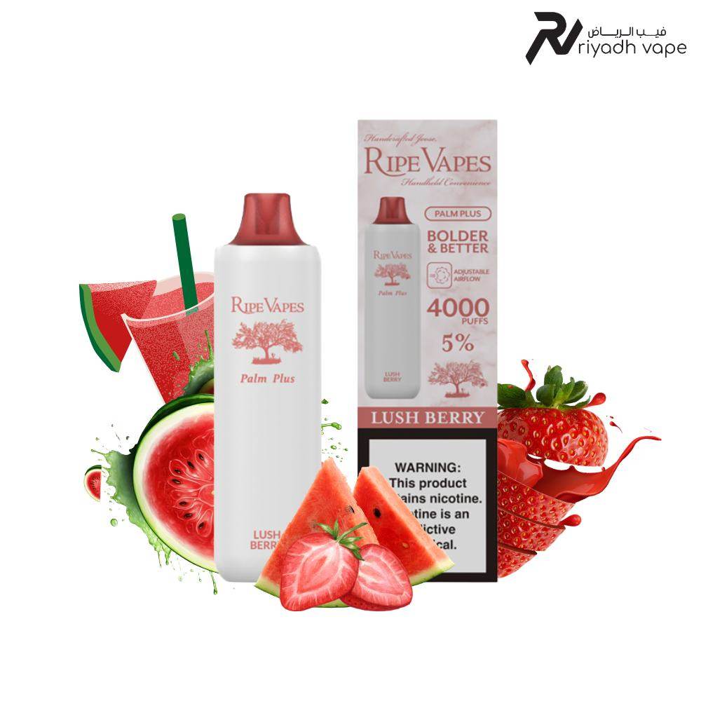 RipeVape Palm Plus 4000 Puff Disposable Vape - Lush Berry - Riyadh Vape Shop