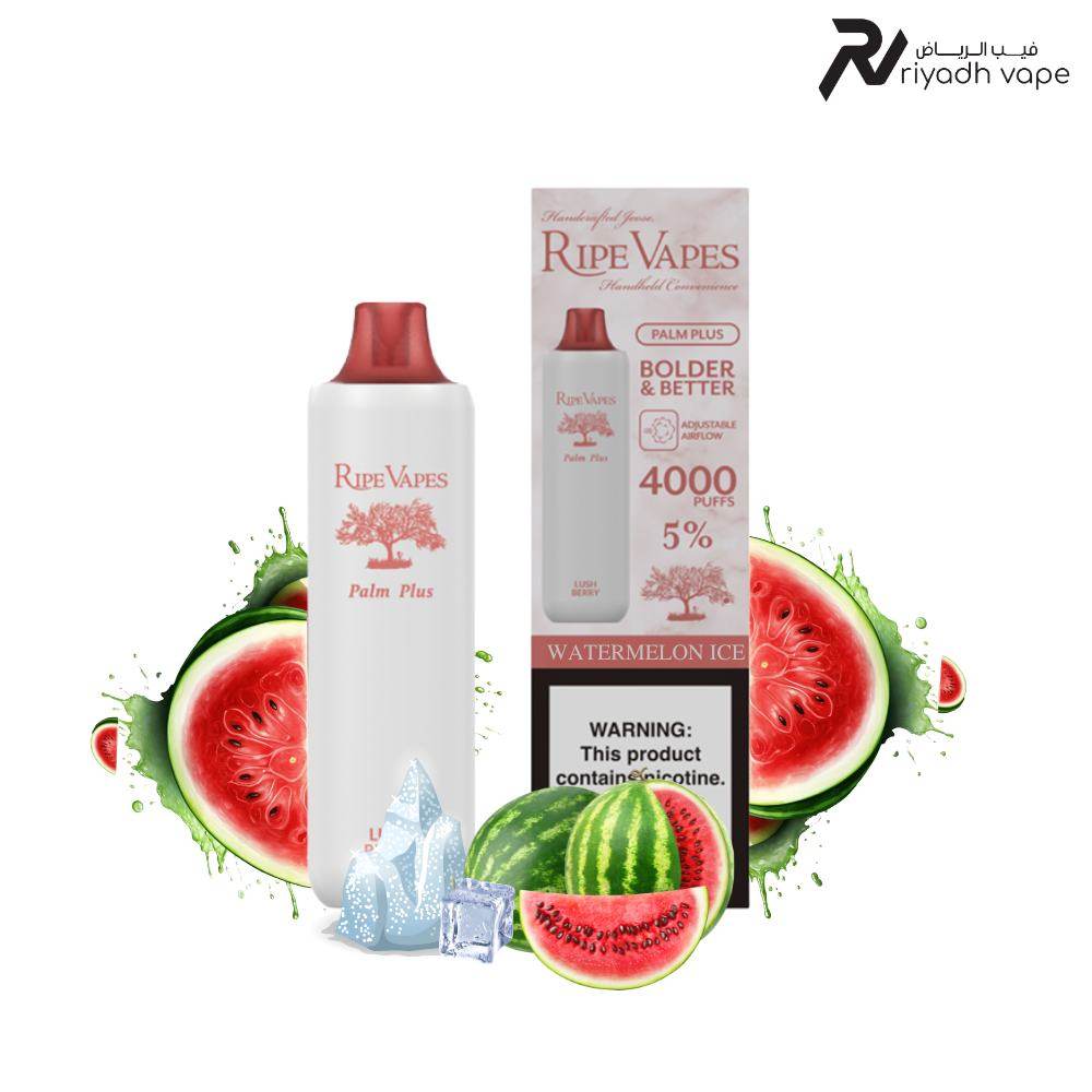 RipeVape Palm Plus 4000 Puff Disposable Vape - Watermelon Ice - Riyadh Vape Shop