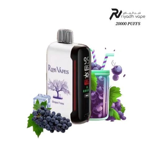 Ripe Vapes 20000 Puffs Disposable Vape - Grape Freezeرايب فيب أناب