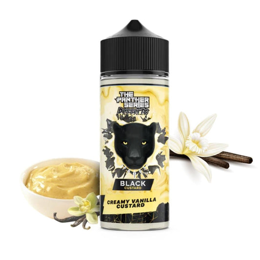 The Panther Series Creamy Vanilla Custard Black Custard 120ML 3Mg Vape Juice - Vape Riyadh - Riyadh Vape Shop 