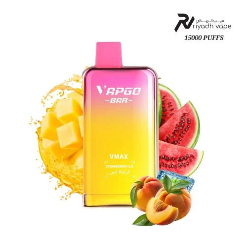 VAPGO VMAX 15000 Puffs Disposable Vape - Peach Mango Watermelon