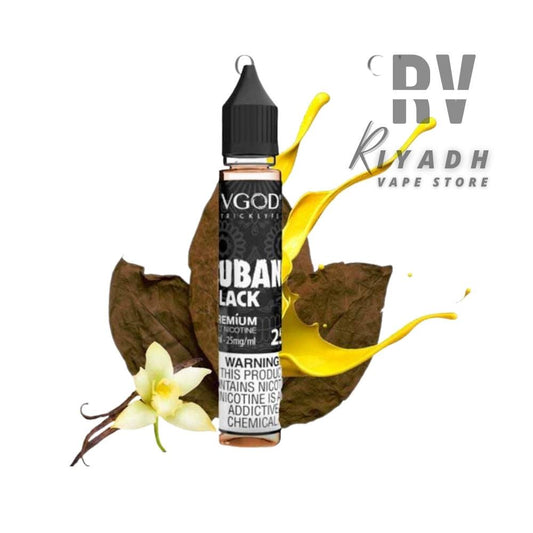 VGod Cubano Black SaltNic E-Liquid - سالت نيك في جود كيوبانو نكهة - Riyadh Vape Shop 