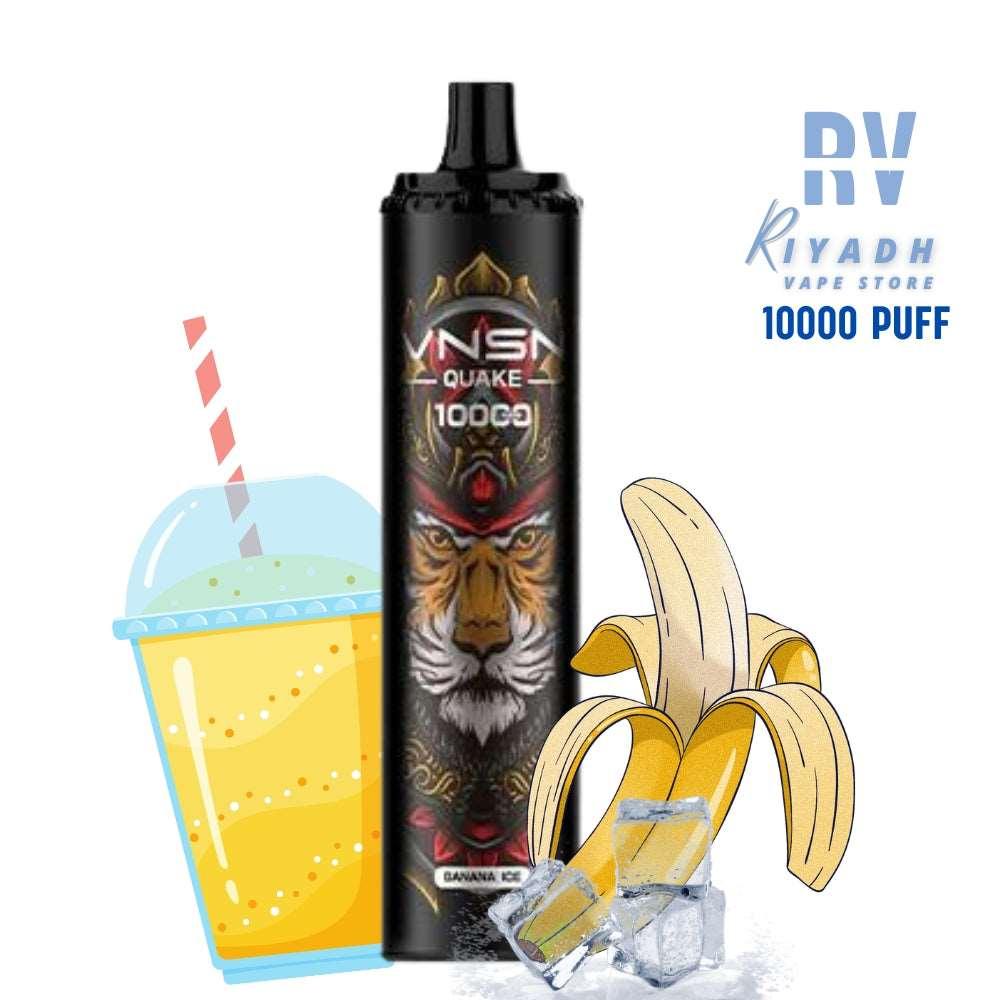 VNSN QUAKE 10000 Puff Banana Ice Disposable Vape 50mg - مزاج فيب - Riyadh Vape Shop -  - VNSN QUAKE 10000 Puff Banana Ice Disposable Vape 50mg - مزاج فيب - Riyadh Vape Shop 