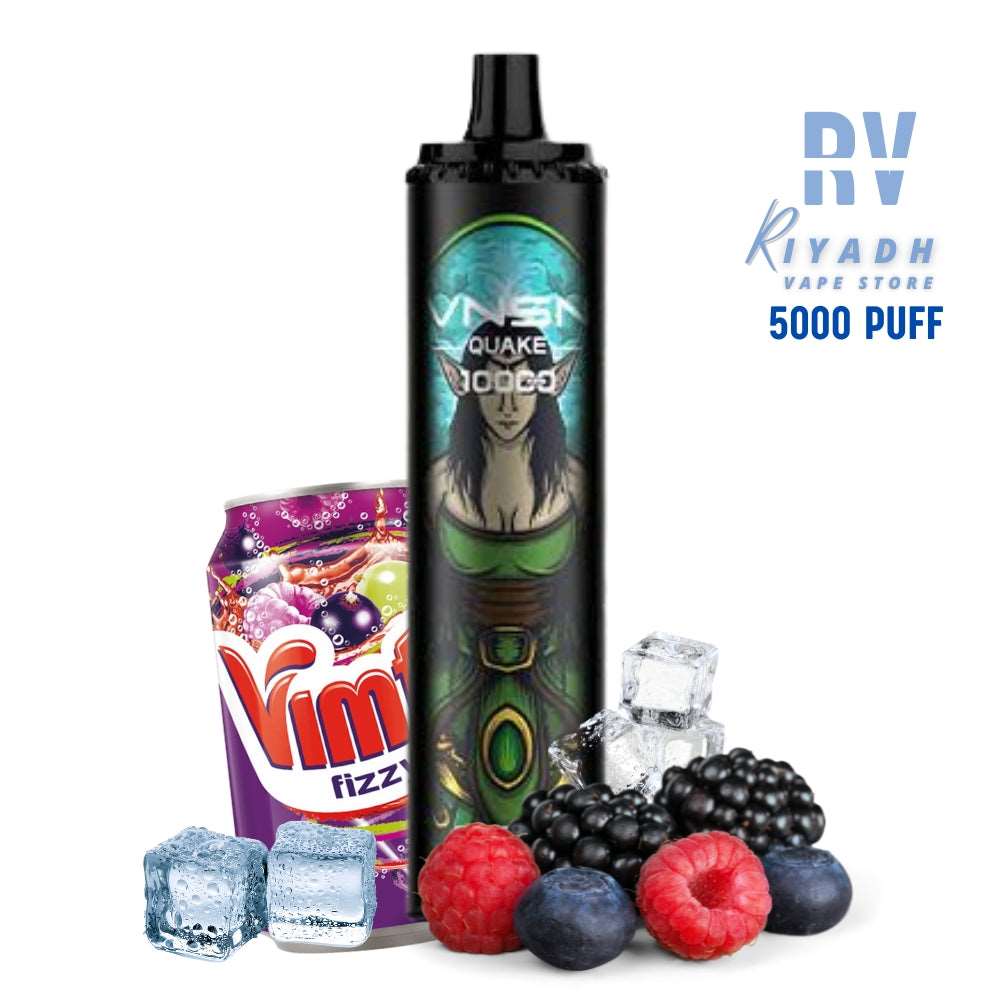 VNSN QUAKE 10000 Puff Fizzy Vimto Disposable Vape 50mg - مزاج فيب - Riyadh Vape Shop -  - VNSN QUAKE 10000 Puff Fizzy Vimto Disposable Vape 50mg - مزاج فيب - Riyadh Vape Shop 