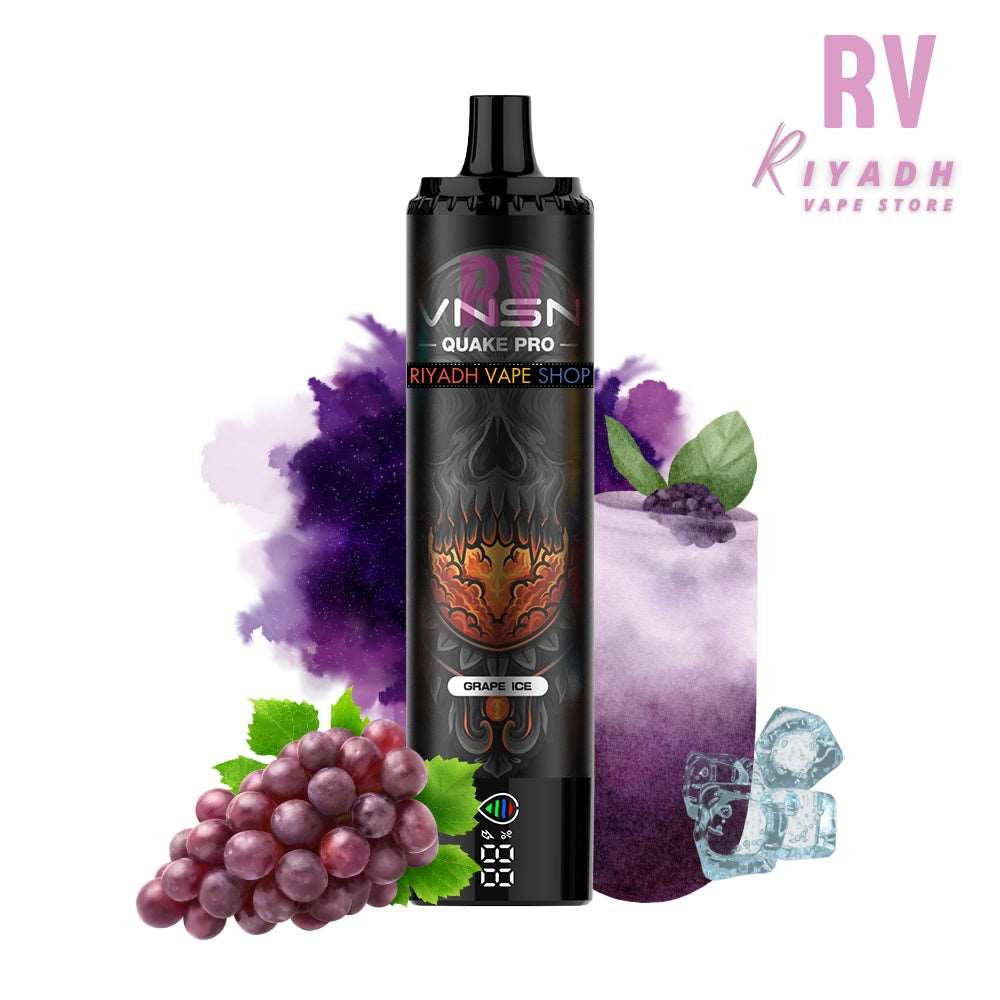 VNSN QUAKE PRO 14000 Puffs Grape Ice Disposable Vape - Riyadh Vape Shop -  - VNSN QUAKE PRO 14000 Puffs Grape Ice Disposable Vape - Riyadh Vape Shop 