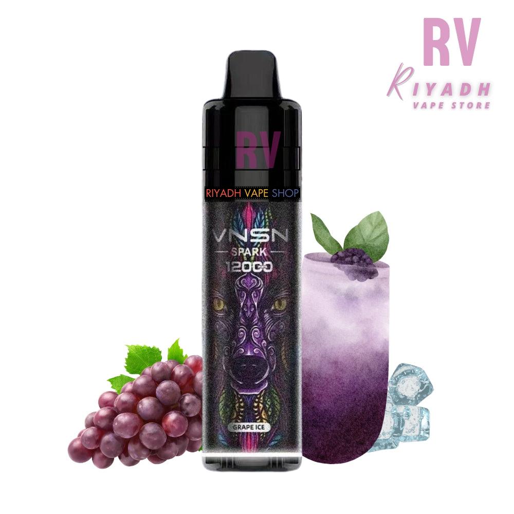 VNSN Spark 12000 Puff Grape Ice Disposable Vape - Vape Riyadh - Riyadh Vape Shop -  - VNSN Spark 12000 Puff Grape Ice Disposable Vape - Vape Riyadh - Riyadh Vape Shop 