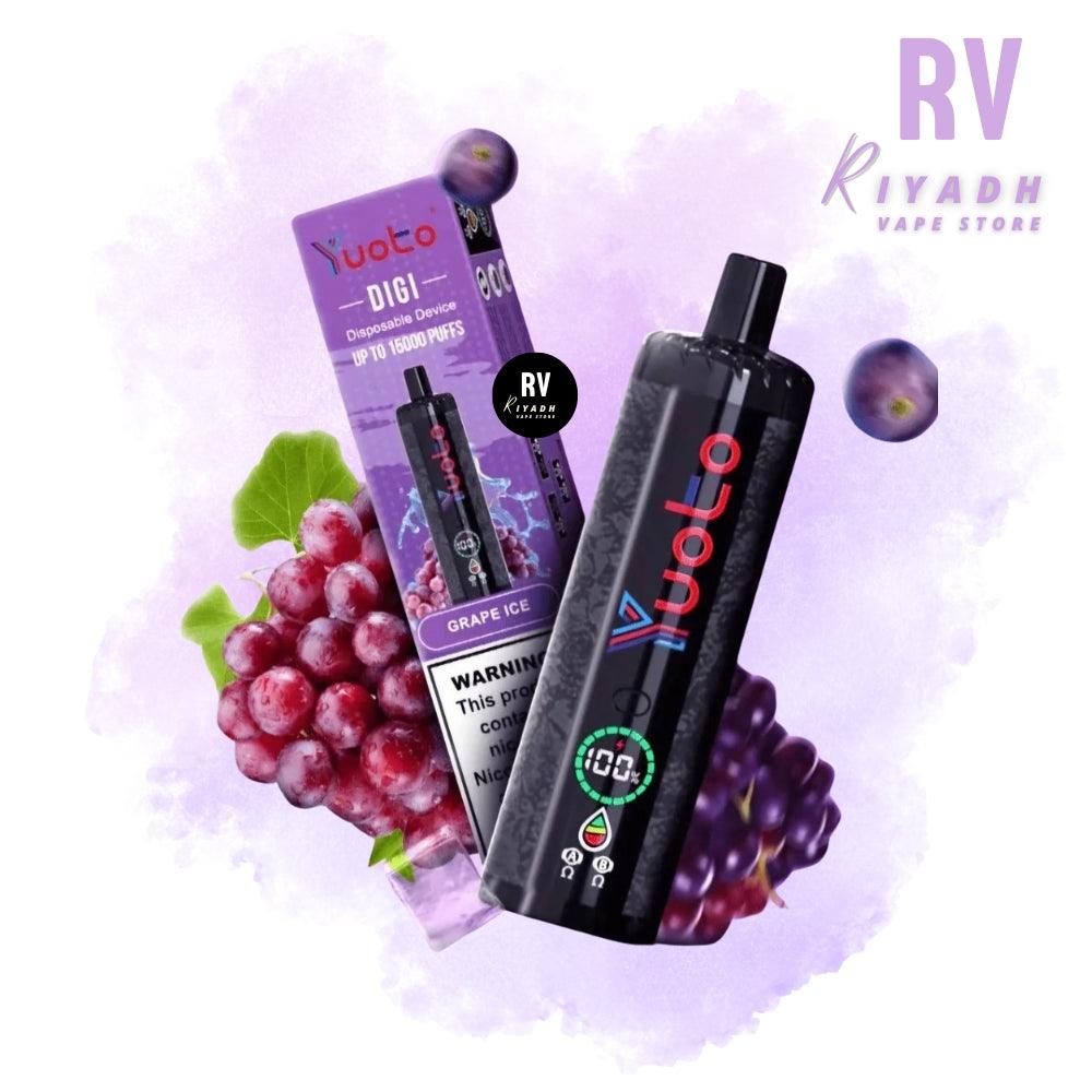 YUOTO DIGI 15000 Puffs Grape Ice Disposable Vape - Riyadh Vape Shop -  - YUOTO DIGI 15000 Puffs Grape Ice Disposable Vape - Riyadh Vape Shop 