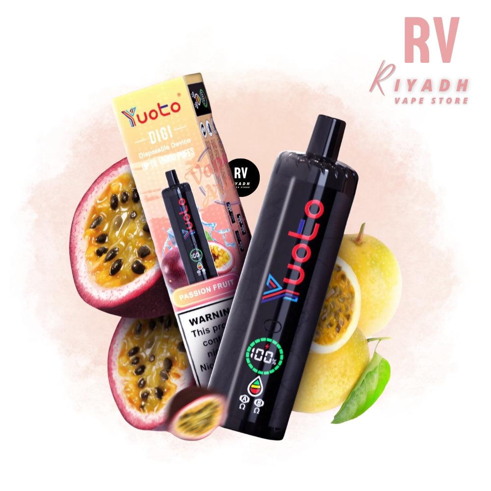 YUOTO DIGI 15000 Puffs Passion Fruit Disposable Vape - Riyadh Vape Shop -  - YUOTO DIGI 15000 Puffs Passion Fruit Disposable Vape - Riyadh Vape Shop 