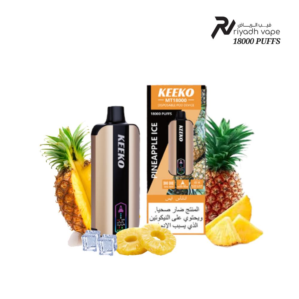 Keeko MT18000 Puffs Disposable Vape - Pineapple Ice - Riyadh Vape Shop