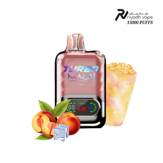 Mazaj Turbo 15000 Puff Peach Ice Disposable Vape - Riyadh Vape Shop